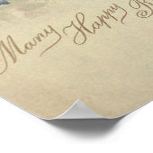 Vintage 1904 Girl Violets Birthday Poster Art (Hoek)