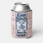 Vintage 1905 Clark Stanley's slangenolie Liniment Blikjeskoeler (Blikje Achterkant)