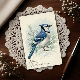 Vintage 1908 Blue Jay Christmas  Briefkaart