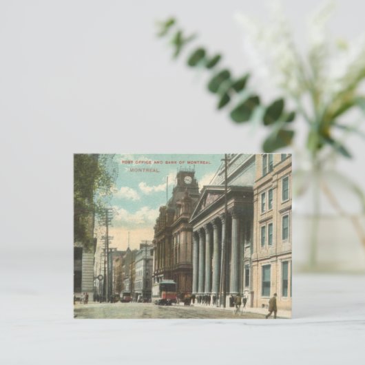 VINTAGE 1909 DOWNTOWN MONTREAL BRIEFKAART (Staand voorkant)