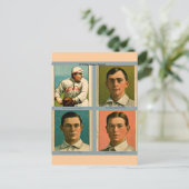 Vintage 1910 Major League Baseball Collage Briefkaart (Staand voorkant)