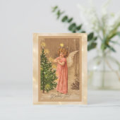 Vintage 1910 Norwegian Christmas Feestdagenkaart (Staand voorkant)