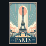 Vintage 1910 Parijs Eiffeltoren Art Deco Poster<br><div class="desc">· Dit prachtige Art Deco-stijl poster heeft een afbeelding van de Eiffeltoren. De strakke lijnen en het gedurfde ontwerp vieren de elegantie van Parijs en leggen de tijdloze schoonheid van de architectuur en charme van de stad vast. Perfect voor liefhebbers van Parijs, vintage reiskunst en retro-inrichting, dit stuk voegt een...</div>