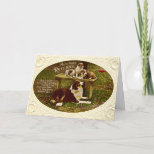 Vintage 1910 van de Verjaardag van de Hond & van Kaart