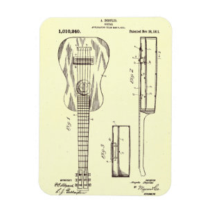 Vintage 1911 Akoestisch gitaaroctrooi Magneet