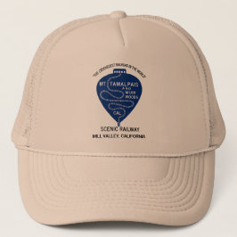 Vintage 1911 Crookedest Railroad Mt Tamalpais Trucker Pet