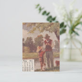 Vintage 1912 Gevist Briefkaart (Staand voorkant)