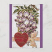 Vintage 1912 Paarse Wistaria Briefkaart (Voorkant)