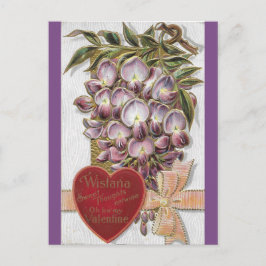 Vintage 1912 Paarse Wistaria Briefkaart