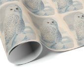 Vintage 1917 Snowy Owl Cadeaupapier (Rol Hoek)