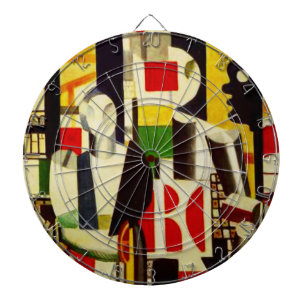"Vintage 1919-Fernand Léger-mannen in de stad" Dartbord