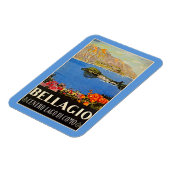 Vintage 1920 Bellagio Italiaans reisblad Magneet (Linkerzijde)