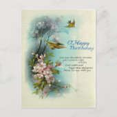 Vintage 1920 Birthday Blossom Art  Briefkaart (Voorkant)