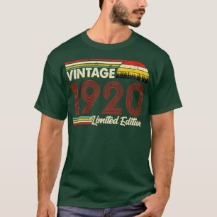 Vintage 1920 Verjaardag Shirt Limited Edition 1920