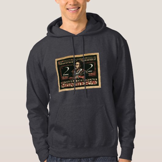 Vintage 1921 2 Mark Notgeld bankbiljet zweet Hoodie (Voorkant)