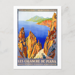 Vintage 1923 Les Calanche de Piana French Travel Briefkaart