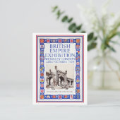 Vintage 1924 Brits Rijk Exhibition advertentie Briefkaart (Staand voorkant)