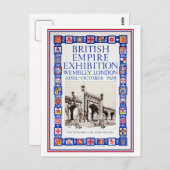 Vintage 1924 Brits Rijk Exhibition advertentie Briefkaart (Voorkant / Achterkant)