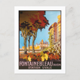 Vintage 1926 Fontainbleau Avon, Station Uvale Post Briefkaart