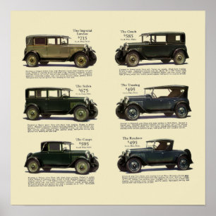 Vintage 1928 Automobielreclame Poster