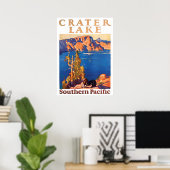 Vintage 1928 Crater Lake Southern Pacific Travel Poster (Thuiskantoor)
