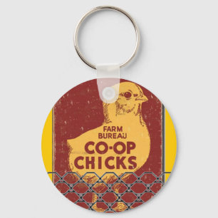 "Vintage 1930 Co-Op Chick ad" Sleutelhanger