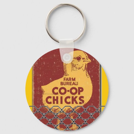 "Vintage 1930 Co-Op Chick ad" Sleutelhanger (Voorkant)