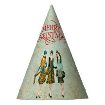 Vintage 1930's Vrouwen Kerstgroet