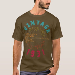 Vintage 1931 Birthday Limited Edition Guitar Music T-shirt