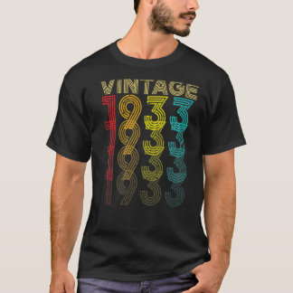 Vintage 1933 89-jarige Mannen en vrouwen 89ste geb T-shirt