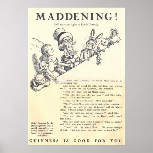 Vintage 1933 en, voor GUINNESS Poster (Voorkant)