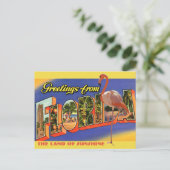 Vintage 1934 Groeten van Florida Travel Briefkaart (Staand voorkant)