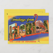 Vintage 1934 Groeten van Florida Travel Briefkaart (Voorkant / Achterkant)