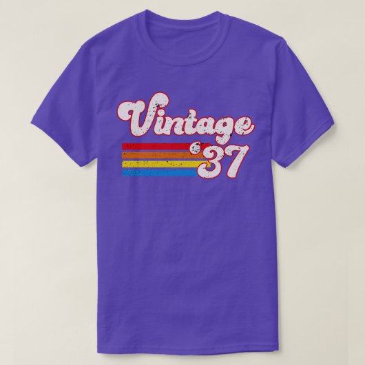Vintage 1937 Verjaardag Shirt Retro 37 Verjaardag  (Design voorkant)