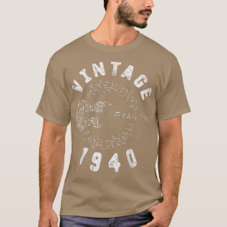 Vintage 1940 Birthday Limited Edition Guitar Music T-shirt