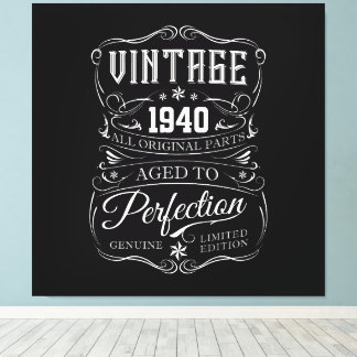 Vintage 1940 canvas afdruk