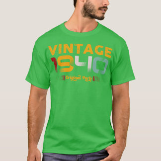 Vintage 1940 Originele onderdelen Familie Verjaard T-shirt
