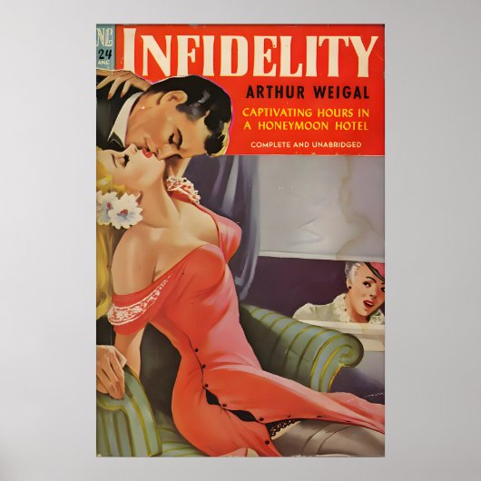 Vintage 1940 Pin-Up Meisje Poster & Canvas (Voorkant)