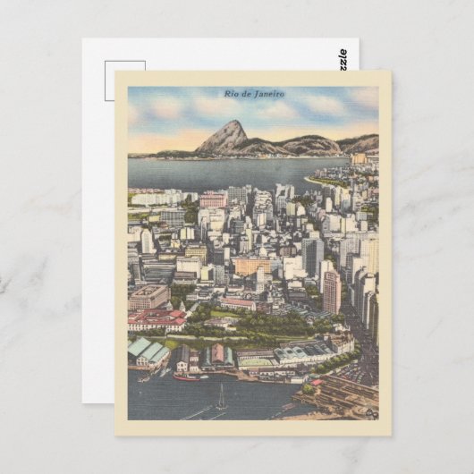 Vintage 1940s - Stad Briefkaart (Voorkant / Achterkant)