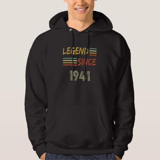 Vintage 1941 Legend Since Birthday Hoodie (Voorkant)