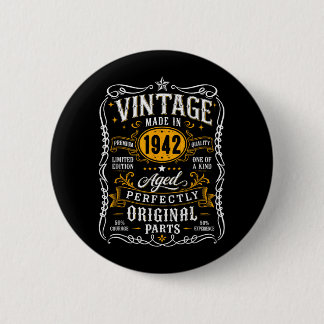 Vintage 1942 85jr 85ste verjaardagscadeaus voor ma ronde button 5,7 cm