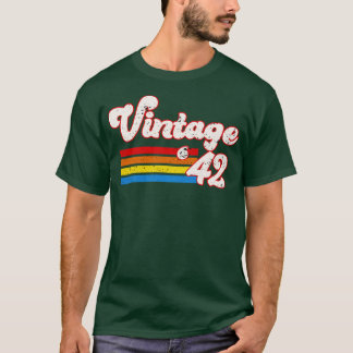 Vintage 1942 Verjaardag Shirt Retro 42 Verjaardag