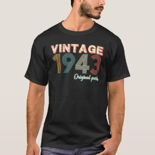 Vintage 1943 79 jaar oud 79e verjaardag Mannen T-shirt