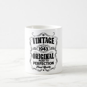 Vintage 1943 verouderd tot perfectie koffiemok