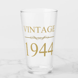 Vintage 1944 80e geboortedag glas