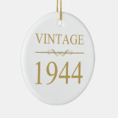 Vintage 1944 80e geboortedag keramisch ornament (Rechts)