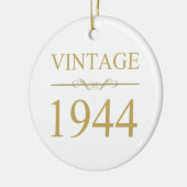 Vintage 1944 80e geboortedag keramisch ornament (Links)