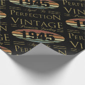 Vintage 1945 80ste verjaardag cadeaupapier (Hoek)