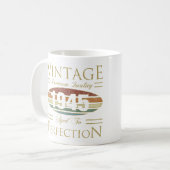 Vintage 1945 80ste verjaardag koffiemok (Voorkant links)