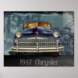 Vintage 1947 Chrysler Auto Automobile Poster Art